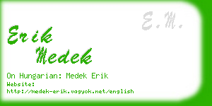 erik medek business card